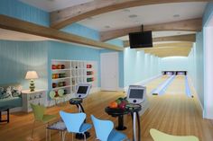 an image of a bowling alley that looks like it is going to be built in the future