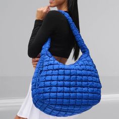 This Celeste Hobo Bag will be your go-to for every occasion. With its puffy, quilted design and attention to detail, it's the perfect balance of chic and functional. Whether you're dressing up or down, its versatility will keep you looking fashionable all the time! Chic Blue Quilted Shoulder Bag, Blue Bags, Online Accessories, Hobo Bag, Quilting Designs, Dressing Up, Cool Style, Dress Up, Fashion Outfits