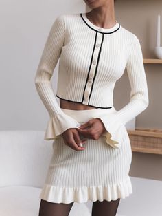 Rib Knit Cardigan, Online Fashion Store, Hipster Fashion, Knit Mini Dress, Women Hoodies Sweatshirts, Online Fashion Stores, Knit Set, Plus Size Dress, Styl Vintage