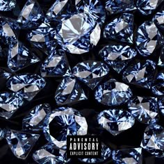 blue diamonds with the words parental advisory on them