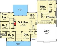 the first floor plan for this house