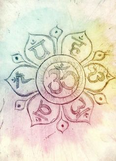 a drawing of an om shantra symbol on paper