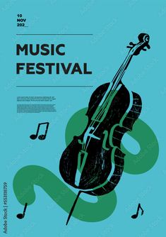 the poster for music festival with an image of a violin