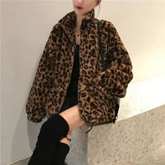 Indulge in the untamed world of fashion with our 🐆 Leopard Print Faux Fur Coat! Made with faux fur, this bold and statement coat will unleash your wild side. Elevate your style and stand out with this luxurious and exclusive piece. Size Chart: Size Bust (cm) Sleeve (cm) Length (cm) Bust (in) Sleeve (in) Length (in) S 120 54 65 47.24 21.26 25.59 M 124 55 66 48.82 21.65 25.98 L 128 56 67 50.39 22.05 26.38 XL 130 56 68 51.18 22.05 26.77 Description: Decoration: Pockets/ZippersFabric Type: BlendedC Leopard Print Faux Fur Coat, Plush Coat, Fashion Stand, Faux Fur Coats, Leopard Jacket, Winter Outwear, Leopard Print Jacket, Korean Fashion Casual, Fur Coats