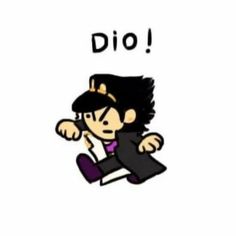 an image of a cartoon character with the words dio