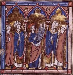 an old painting with men in medieval clothing