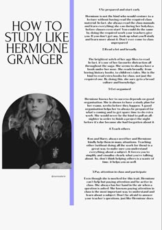 an article in the book how to study like hermione graener, written by harry potter