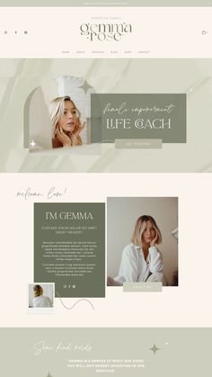 the website design for a hair salon