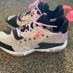 Like New Barely Worn Limited Edition Jordans, Reason To Sale Is No Use And Space. They Are In A Great Shape And Come In The Original Box!! Super Comfortable And Stylish!! Rare Jordans, Jordan Air, Womens Jordans, Pink Gray, Jordan Shoes, Pink Grey, Womens Shoes Sneakers, Original Box, Jordan