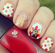 Turkey Nail Art, Nails Work, Polka Dot Nail Designs, Dot Nail Designs, Polka Dot Nail Art