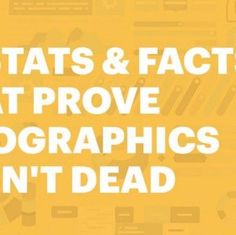 the words statistics and fact at prove info graphics don't dead on a yellow background