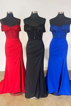 Cold Sleeves Sequin Top Mermaid Long Prom Dress Red Prom Dress Long, Long Formal Dress, Royal Blue Prom Dresses, Corset Dress Prom, Sequin Prom Dresses, Lace Homecoming Dresses, Royal Blue Dresses, Different Dresses, Mermaid Silhouette