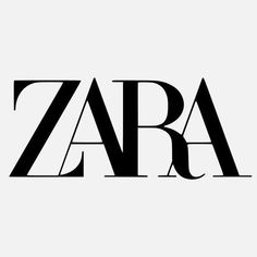 the word zara in black and white