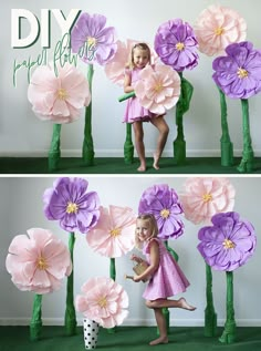 Paper Mache Flowers, Big Paper Flowers, Giant Paper Flowers Diy, Flower Props, Crepe Paper Flowers Diy, Tissue Paper Flowers Diy, Easy Paper Flowers