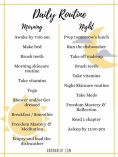 Daily Routine For healthy Lifestyle Productive Tips, Night Yoga, A Daily Routine, Routine Tips, Night Skin Care Routine, Daily Checklist, Healthy Morning Routine