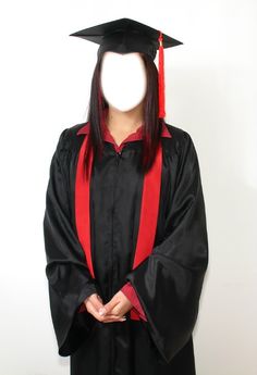 a woman wearing a graduation gown and cap