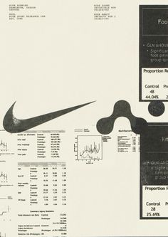 a black and white photo of a nike advertiser's product description sheet