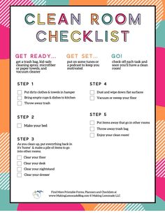 Kids Cleaning Checklist, Clean Room Motivation, Clean Room Checklist, Room Cleaning Tips, Cleaning Oven, Room Checklist, Cleaning My Room, Cleaning Tricks, Kids Cleaning