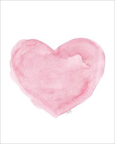 a pink heart on a white background framed print by anasiaa kraut