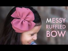 How to Make a Simple Ruffled Bow - YouTube Fabric Hair Bows Diy, Hairbow Hairstyles, Diy Baby Bows Headbands, Baby Headband Tutorial, Infant Hair, Diy Ruffle, Sew Baby