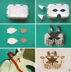 the instructions for making paper mache animals