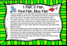 a sign that says fish, 2 fish, red fish, blue fish