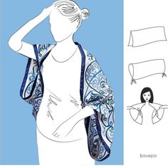 Kimono Diy, Diy Kimono, Scarf Knots, Wear A Scarf, Kitchen Outdoor