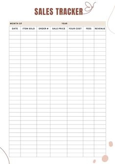 "Sales Tracker" Part of Shopify Planner Templates PDF Sales Tracker Printable Free, Daily Sales Tracker, Online Sales Tracker Printable Free, Online Order Tracker Printable Free, Sales Tracking Template, Sales Tracker Template, Free Business Printables, Small Business Sales Tracker, Business Inventory Tracker