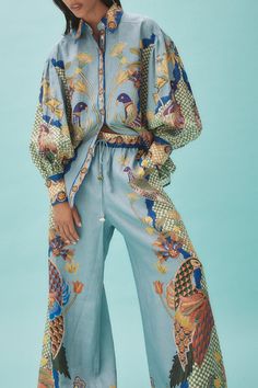 Fall Refresh - Pre-Order 2023 Mode Prints, Shirt Pant Set, Stylish Pants, Spring Looks, Pullover Shirt, Best Face Products, Printed Linen, Estilo Boho, Mode Vintage