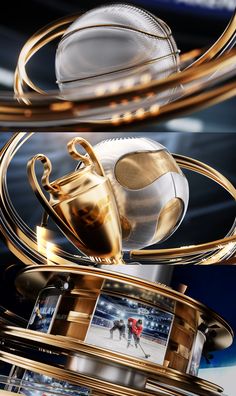 an image of a soccer ball and trophy