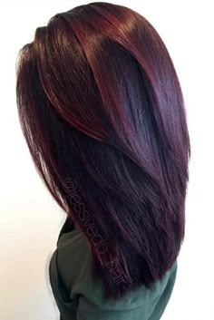 Hairstyles Homecoming, Red Highlights, Hair Prom, Hair Homecoming, Burgundy Hair, Long Bob Hairstyles, Hair Color And Cut, Hair Wedding