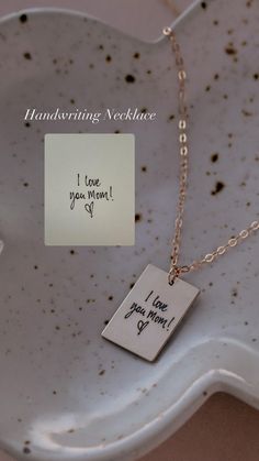 This engraved necklace is timeless. 14 kt gold filled dainty cable chain with 14kt gold filled rectangle engraved charm that can be customized with handwriting or image. Rectangle charm measures 12.7mm x 19mm. Please email image to theneoncactusstudio@gmail.com. All items are handmade in the USA! Engraved Necklace Mothers, Handwriting Necklace Custom, Custom Engraved Necklace, Engraved Handwriting, Handwriting Necklace, Personalized Gifts For Mom, Engraved Gifts, Engraved Necklace, Name Necklaces