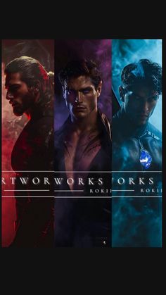 the poster for networkwork's dark knight series, which features four different characters