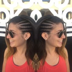 Side corn rows :) One Side Cornrows Hairstyles, Caribbean Braids, Front Row Braid Hairstyles, Half Cornrow Half Single Braids, Cornrows White Girl, Cornrow Hairstyles White, White Girl Cornrows Half Head, Half Cornrows, Mexican Hairstyles