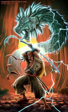 Mago lobo Mexican Samurai, Dnd Noble, Dragon Symbol, Feathered Serpent, Anime Mecha, Boris Vallejo, National Heroes