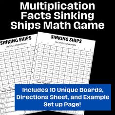 two printable worksheets with instructions to solve the missing numbers in this game