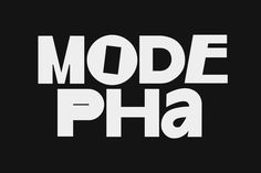 the word mode pha in white letters on a black background, with an image of a