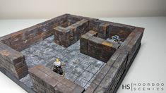 an image of a miniature game set made out of bricks