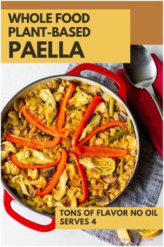 Experience the vibrant flavors of Spain with this easy vegetable paella recipe. Perfect for vegans and anyone who loves healthy, plant-based meals, this dish is packed with colorful veggies, chickpeas, and a rich blend of spices. Whether you’re cooking for a crowd or just for yourself, this recipe is simple to follow and delivers delicious results every time. Get ready to enjoy a taste of Spain in your own kitchen. Plant Based Salads, Colorful Veggies, Plant Based Recipes Dinner, Easy Vegetable, Cooking For A Crowd