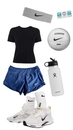 a woman's outfit and accessories are arranged in the shape of a basketball ball