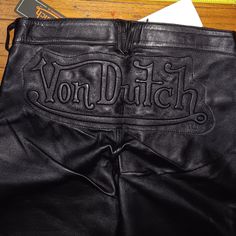 Black 100% Leather Pants Size 24 Von Dutch Pants, All Black Closet, Dark Boujee Aesthetic, Leather Pants With Sneakers, Leather Pants Aesthetic, Magha Nakshatra, Chrome Hearts Pants, Leather Lace Up Pants, Von Dutch Jeans