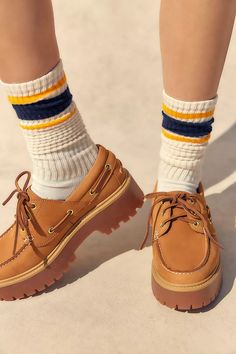 Timberland Stone Street Boat Shoes | Free People Boat Shoes Outfit, Timberland Loafers, Timberland Boat Shoes, Preppy Aesthetic Outfits, Stone Street, Pretty Shoes Sneakers, Cute Nikes, Boat Shoe, Free People Shoes