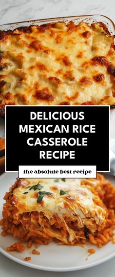 Image for Delicious Mexican Rice Casserole Recipe Spanish Mexican Rice, Southwest Rice Recipe, Rice Mexican Casserole, Spanish Rice Recipes, Taco Rice Casserole, Mexican Chicken And Rice Casserole, Spanish Rice Recipe Easy, Mexican Rice Casserole, Rice Dishes Recipes