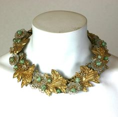 Biedermeier Furniture, Vintage Jewelry Repurposed, Crystal Flowers, Assemblage Jewelry, Chatelaine