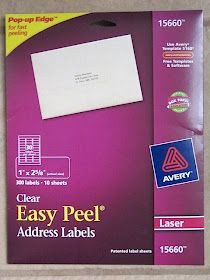 avery clear easy peel address labels