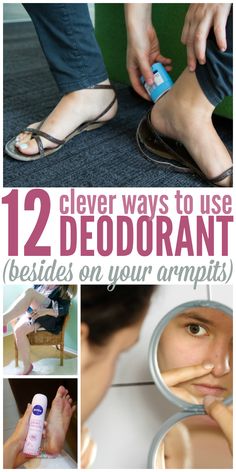 There are more ways to use deodorant than just on your armpits. Here are the… Hacks Every Girl Should Know, Sleep Deprivation, Health And Beauty Tips, Household Hacks, Beauty Secrets, Diy Beauty, Home Remedies