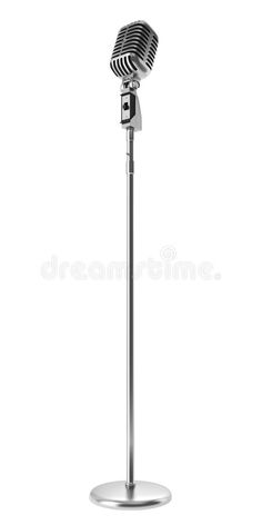 an old fashioned microphone on a white background royalty illustration