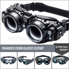 an image of a pair of goggles with different lens options for each eyepiece