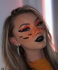 Hallowen Schminke, Pelottava Halloween, Halloween Makeup Tutorial Easy, Creative Halloween Makeup, Halloween Makeup Diy