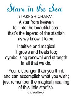 the poem stars in the sea